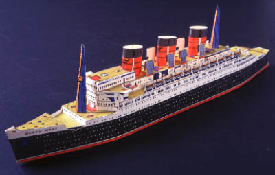 1:400 Scale British Royal Mail Steamer RMS Queen Mary Ocean Liner Paper Model m 